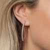 Melissa Kaye Large Cristina Diamond & Ruby Earrings