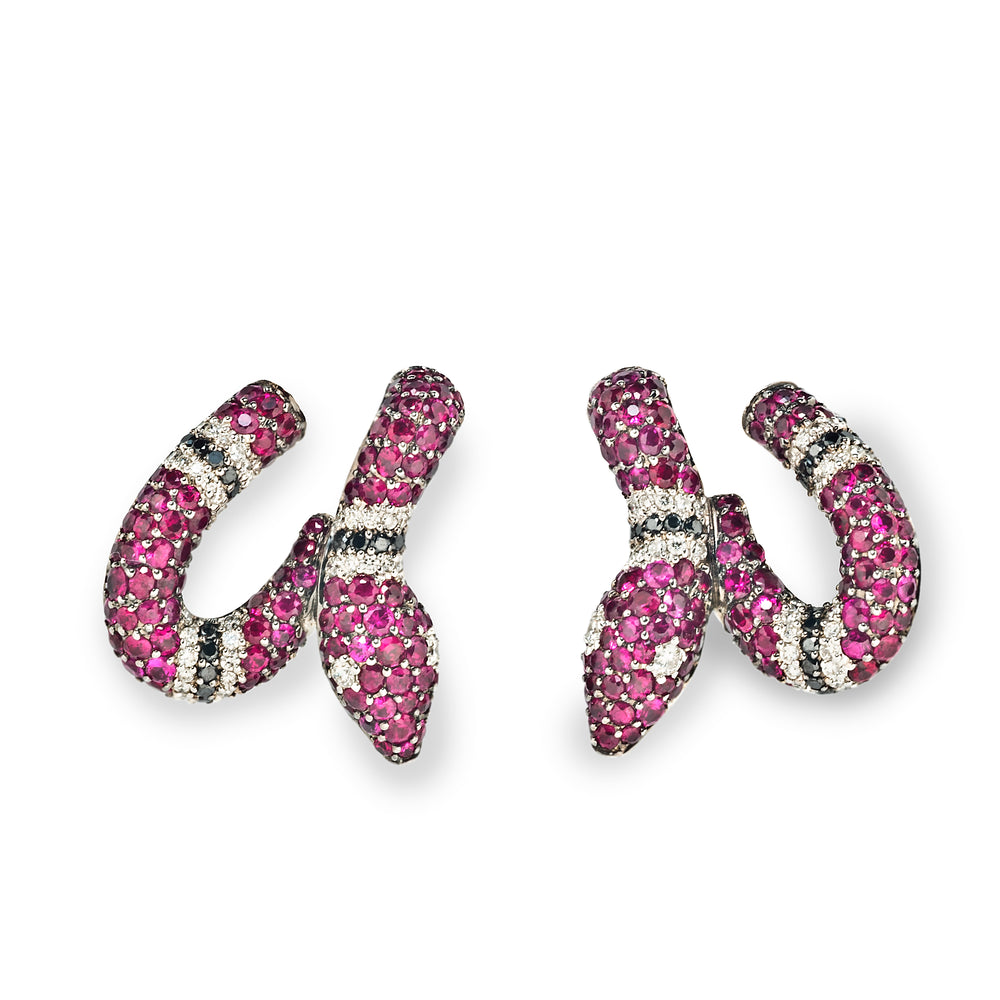 
                      
                        Michele della Valle Ruby Snake Earrings
                      
                    