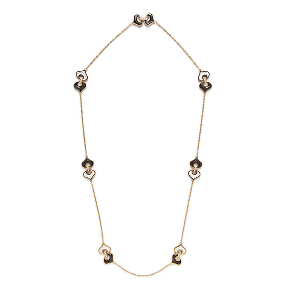 Marina B 18k Yellow Gold, Mother-of-Pearl and Diamond Long Chain Necklace