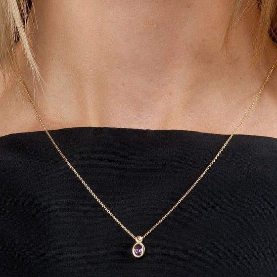 Purple & Pink Sapphire Duo Necklace