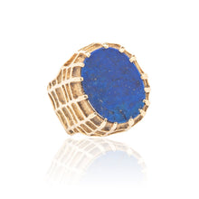  Henry Dunay Gold and Lapis Cocktail Ring