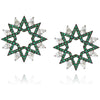 Ralph Masri Arabesque Deco Emerald & Diamond Earrings
