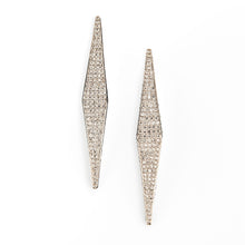  Ralph Masri Modernist Pavé Diamond & Sapphire Earrings