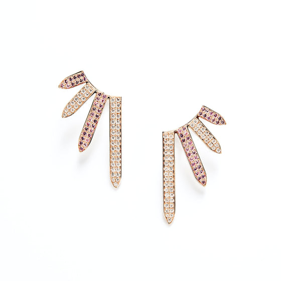 Ralph Masri Sacred Windows Pink Sapphire & Diamond Earrings