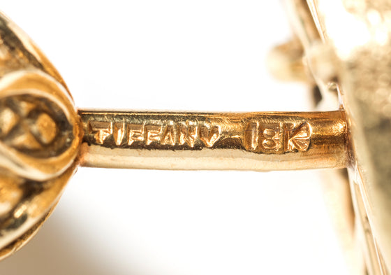 Schlumberger for Tiffany & Co. 18k Gold & Enamel Sand Dollar Cufflinks