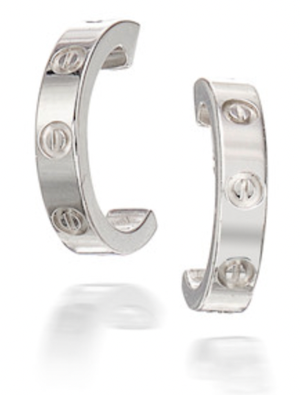 Cartier White Gold Love Earrings