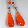 Tiffany & Co. Fire Opal and Diamond Drop Earrings