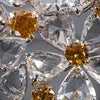 Orangy Yellow Diamond and Diamond Multi-Flower Ring - Tiina Smith Jewelry