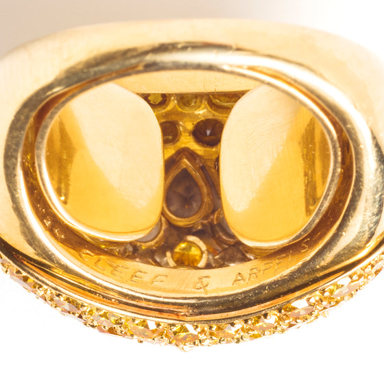 Van Cleef & Arpels Colored Diamond and Diamond Bombé Ring