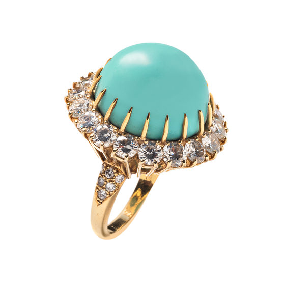 Van Cleef & Arpels Turquoise and Diamond Ring