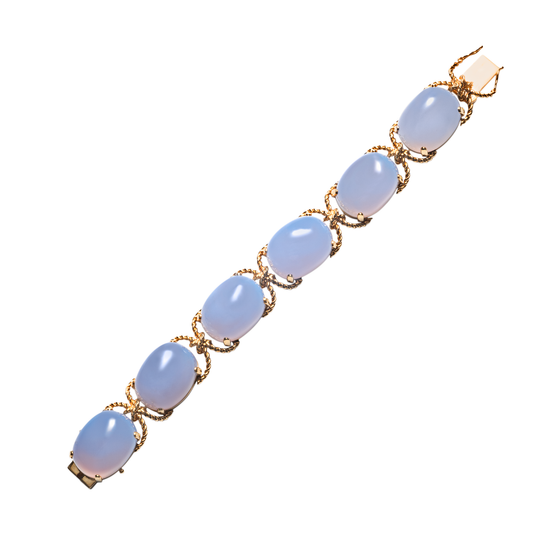 Verdura Blue Chalcedony Pebble Bracelet