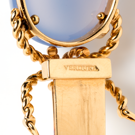 Verdura Blue Chalcedony Pebble Bracelet