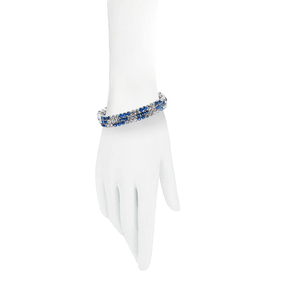 36 Carat Blue Sapphire Diamond Bracelet